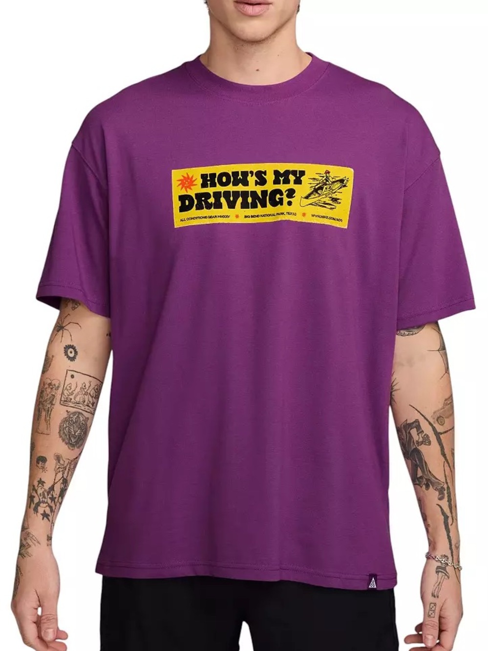 Men’s Nike ACG All Conditions Gear How’s my Driving Big Bend National Park Tee